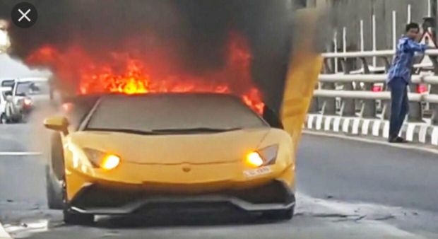 lamborghini fire crop